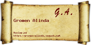 Gromen Alinda névjegykártya